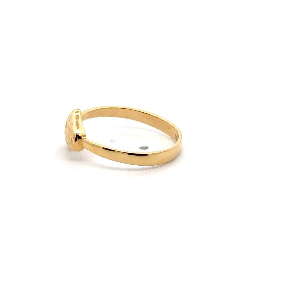 18K Gold Ring Heart 2.14 grams Size 7 - Picture 3 of 7